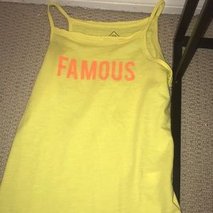 Girls Famous yellow shirt